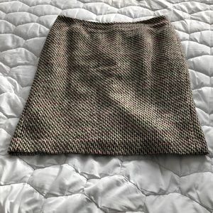 Lined wool skirt